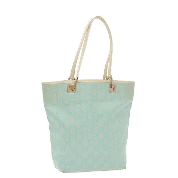 GUCCI GG Canvas Shoulder Bag Light Blue Gold 002 1099 002 1099 - Picture 1 of 16